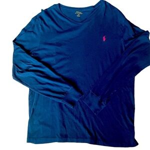 Polo by Ralph Lauren Black Long sleeve knit Shirt Men’s Size Large Logo